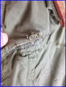 Vintage Korean War Us Army M-1951 Fishtail Parka Sz Small