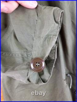 Vintage Korean War Us Army M-1951 Fishtail Parka Sz Small