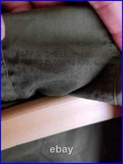 Vintage Korean War Us Army M-1951 Fishtail Parka Sz Small