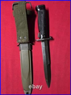Vintage Korean War era US Army USGI M5A1 Knife With M8A1 Scabbard For M1 Garand