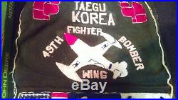 Vintage Korean War theatre made back patch silk 49th fighter bomber wing 1952 53