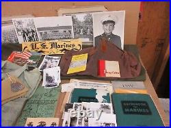 Vintage Lot World War II Era Korean War USMC Sergeant Uniform Photos Memorabilia