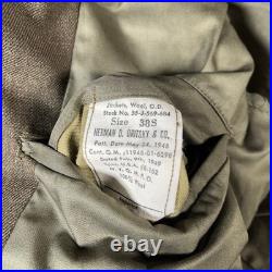Vintage M-1950 US Army Ike Jacket Men's 38S Wool OD WWII Korean War 40s