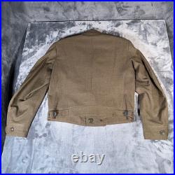Vintage M-1950 US Army Ike Jacket Men's 38S Wool OD WWII Korean War 40s