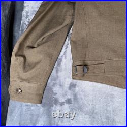 Vintage M-1950 US Army Ike Jacket Men's 38S Wool OD WWII Korean War 40s