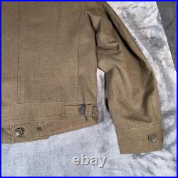 Vintage M-1950 US Army Ike Jacket Men's 38S Wool OD WWII Korean War 40s