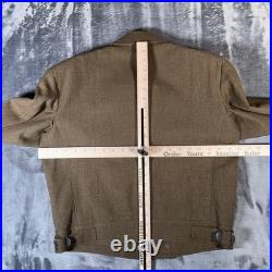 Vintage M-1950 US Army Ike Jacket Men's 38S Wool OD WWII Korean War 40s