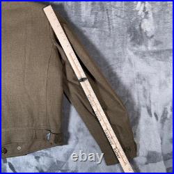 Vintage M-1950 US Army Ike Jacket Men's 38S Wool OD WWII Korean War 40s