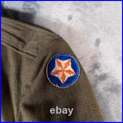 Vintage M-1950 US Army Ike Jacket Men's 38S Wool OD WWII Korean War 40s