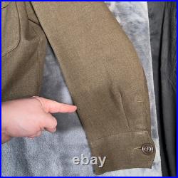 Vintage M-1950 US Army Ike Jacket Men's 38S Wool OD WWII Korean War 40s