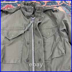 Vintage M-1951 Field Coat OG-107 Olive Green 107 US Military Jacket Sz Small