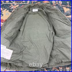 Vintage M-1951 Field Coat OG-107 Olive Green 107 US Military Jacket Sz Small