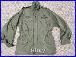 Vintage M-1951 Field Jacket Green Men's 1950s Korean War Era Patches Included