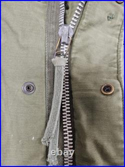Vintage M-1951 Field Jacket Green Men's 1950s Korean War Era Patches Included