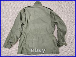 Vintage M-1951 Field Jacket Green Men's 1950s Korean War Era Patches Included