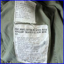 Vintage M-1951 Field Jacket US Army Korean War Small Reg 50s OG-107