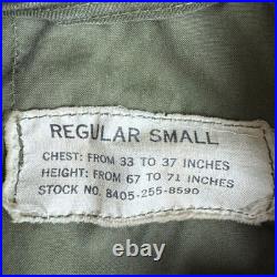 Vintage M-1951 Field Jacket US Army Korean War Small Reg 50s OG-107