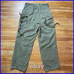 Vintage M-1951 Field Trousers Shell Size Medium Long M51 Cargo Korea OD Green