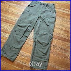 Vintage M-1951 Field Trousers Shell Size Medium Long M51 Cargo Korea OD Green