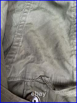 Vintage M-1951 Fishtail Parka Shell Jacket Army Green US Military M51 Korean War