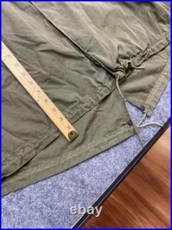 Vintage M-1951 Fishtail Parka Shell Jacket Army Green US Military M51 Korean War