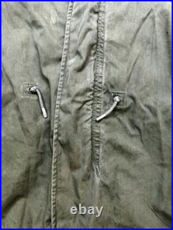 Vintage M-1951 Fishtail Parka Shell Jacket Army Green US Military M51 Korean War