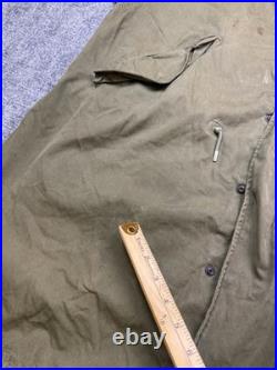 Vintage M-1951 Fishtail Parka Shell Jacket Army Green US Military M51 Korean War