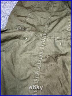 Vintage M-1951 Fishtail Parka Shell Jacket Army Green US Military M51 Korean War