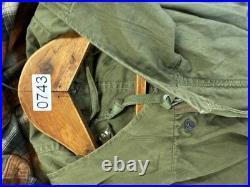 Vintage M-1951 Fishtail Parka Shell Jacket Army Green US Military M51 Korean War