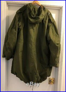 Vintage M-1951 Fishtail Parka Shell With Liner Dated 6/53 Korean War Large
