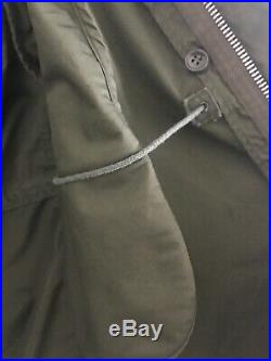 Vintage M-1951 Korean War Era Army Fishtail Green Parka Shell M/L Coat Mod