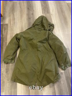 Vintage M-1951 M51 Korean War Fishtail Parka COMPLETE 50s Fur Hood With liner Med