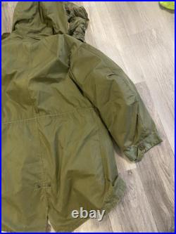 Vintage M-1951 M51 Korean War Fishtail Parka COMPLETE 50s Fur Hood With liner Med