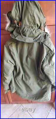 Vintage M-1951 Medium Fishtail Parka Shell With Liner With Real Fur Hood original