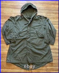 Vintage M-1951 Parka Shell M51 Fishtail 1953 Korea Green USGI Coat Army Military