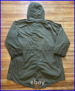 Vintage M-1951 Parka Shell M51 Fishtail 1953 Korea Green USGI Coat Army Military