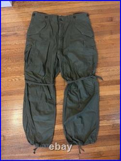 Vintage M-1951 Sateen Wind Resistant Trousers Pants OG 107 Korea