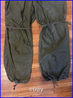 Vintage M-1951 Sateen Wind Resistant Trousers Pants OG 107 Korea