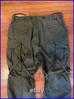 Vintage M-1951 Sateen Wind Resistant Trousers Pants OG 107 Korea