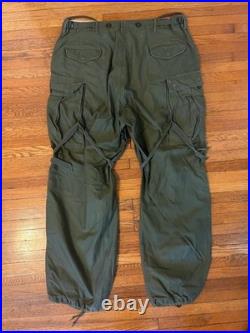 Vintage M-1951 Sateen Wind Resistant Trousers Pants OG 107 Korea