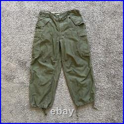 Vintage M-1951 US Military Field Trousers Medium Cargo Pants Talon 50s 34x27