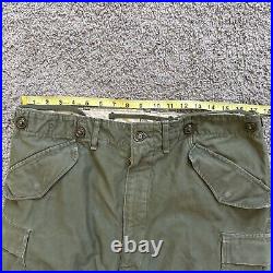 Vintage M-1951 US Military Field Trousers Medium Cargo Pants Talon 50s 34x27