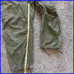 Vintage M-1951 US Military Field Trousers Medium Cargo Pants Talon 50s 34x27