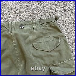 Vintage M-1951 US Military Field Trousers Medium Cargo Pants Talon 50s 34x27