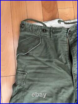 Vintage M-1951 XL Regular Trousers Field Shell Korean War Pants US Army Sateen