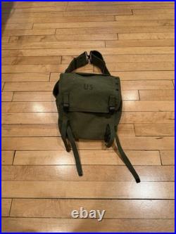 Vintage M-1956 Korean War Era 50s U. S. Stenciled Canvas Combat Field Butt Pack