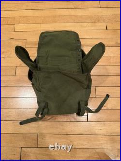 Vintage M-1956 Korean War Era 50s U. S. Stenciled Canvas Combat Field Butt Pack