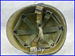Vintage M1 Combat Helmet withUSMC Marked Fiberglass Liner Korean Vietnam Era