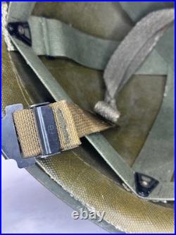Vintage M1 Combat Helmet withUSMC Marked Fiberglass Liner Korean Vietnam Era