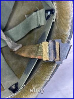 Vintage M1 Combat Helmet withUSMC Marked Fiberglass Liner Korean Vietnam Era